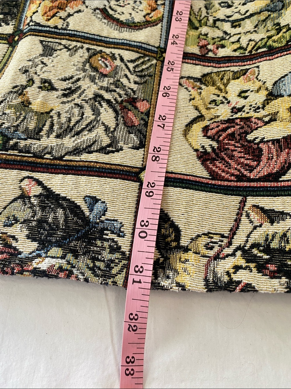 Cider Vintage Cat Cream Tapestry Apron Dress with Multi-Color Cat Panels - Picture 8 of 9